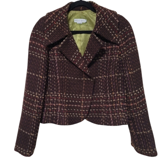 Garfield & Marks Wing Collar Jacket - 14 - Brown/Multi - Pre-Owned - Picture 1 of 12